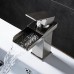 Rozin Bathroom Waterfall Sink Faucet Single Handle Vanity Basin Mixer Tap Brushed Nickel - B00W6YO0EA